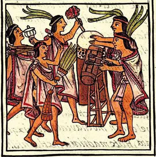 Aztec Drums and Musicians