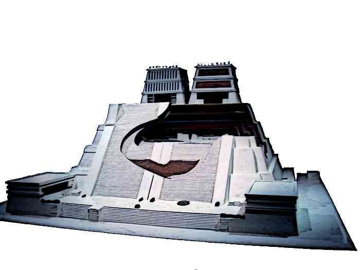 Scale Model of the Aztec Temple Templo Mayor in Tenochtitlan