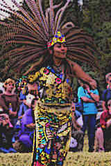 Aztec woman performing the Aztec Fire dance