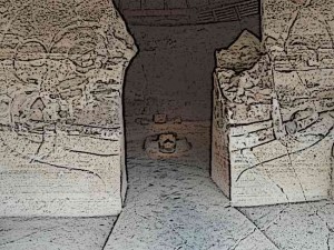 Eagle Warrior Temple Entrance - Aztec Eagle Warriors, along with Aztec Jaguar Warriors, formed the two elite orders of the best warriors among the Aztecs